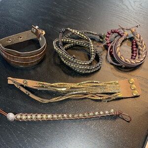 Set of 5 bohemian bracelets
